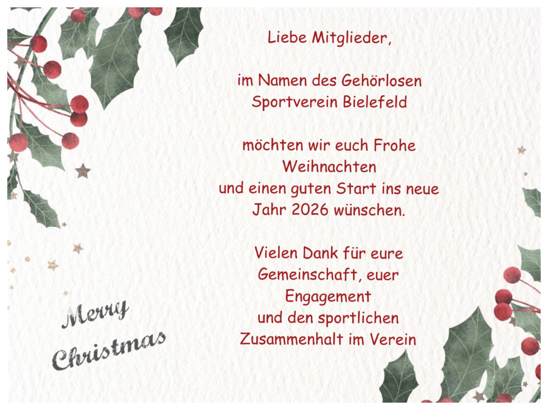 Frohe Weihnachtsgrüße