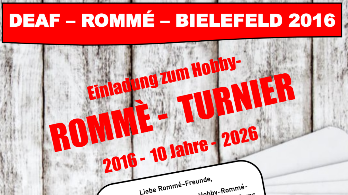 DEAF – ROMMÉ – BIELEFELD – Online Anmeldung